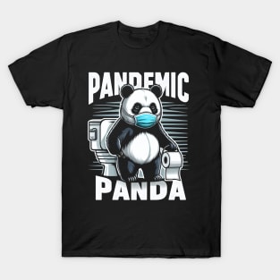 "Pandamic Panda" A Panda with a Mask and Toilet Paper T-Shirt